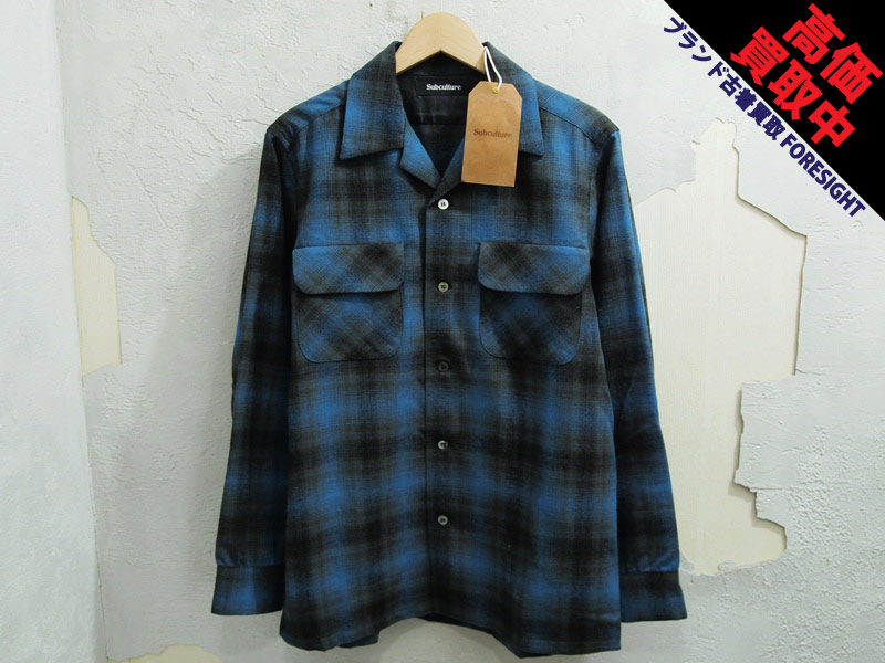 SC SubCulture 'WOOL CHECK SHIRT'ウールチェックシャツ OMBRE ...