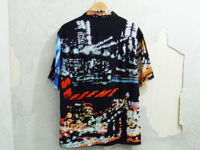 Supreme 'City Lights Rayon S/S Shirt'半袖 レーヨンシャツ 総柄 黒 ...