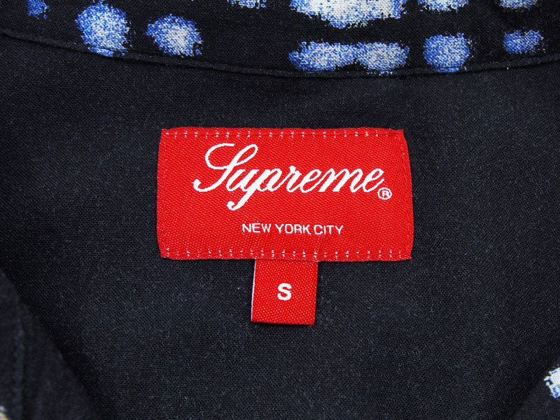 Supreme 'City Lights Rayon S/S Shirt'半袖 レーヨンシャツ 総柄 黒