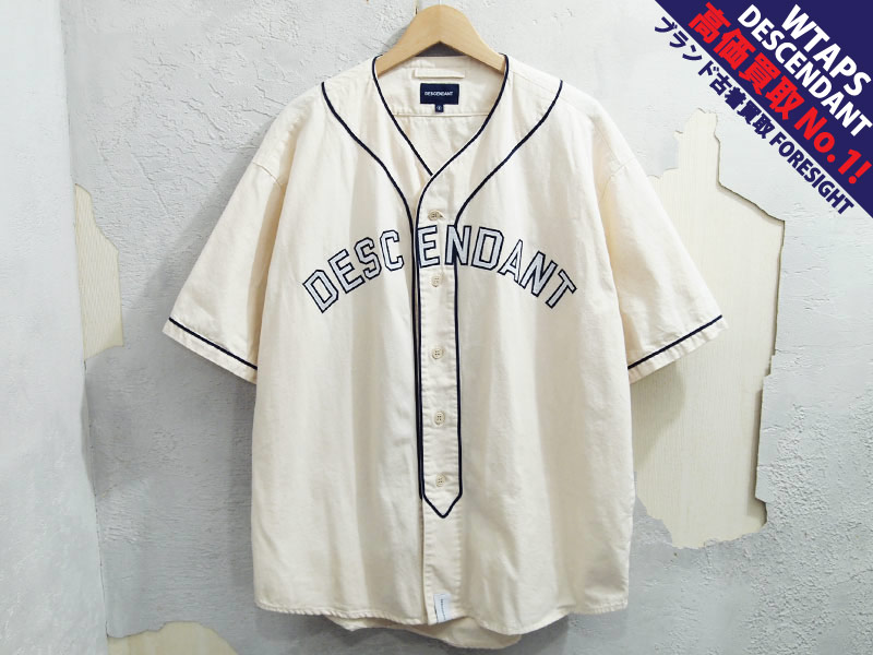 DESCENDANT 'BLEEK B.B SS SHIRT'ベースボールシャツ 20SS OFF WHITE M 2 ディセンダント -  ブランド古着の買取販売フォーサイト オンラインストア