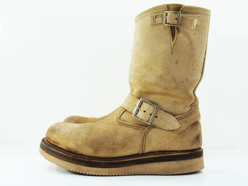 RED WING '8268'スエード エンジニア ブーツ カスタム タン ラフアウト