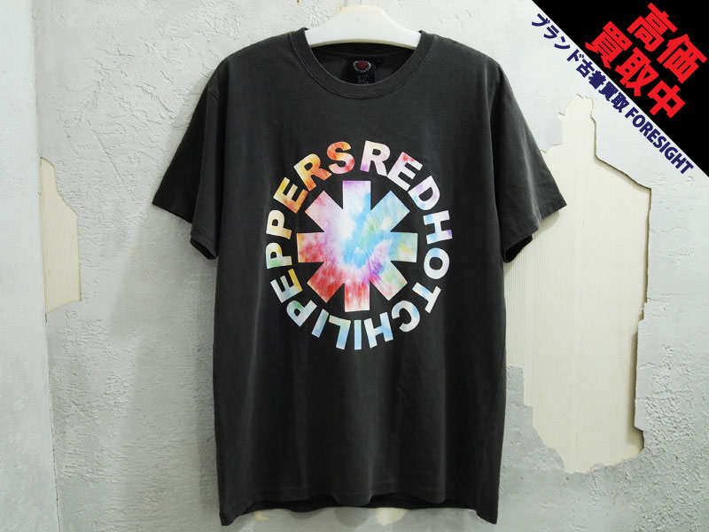 Red Hot Chili Peppers 東京限定 'Tie Dye Logo Japan Flag Black Tee 