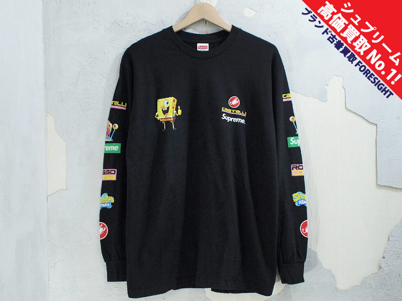 Supreme SpongeBob L/S Tee XL スポンジボブ SUPREME Sponge Bobロング