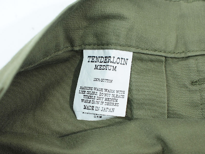 TENDERLOIN 'FATIGUE TROUSERS'ファティーグ トラウザーズ アーミー