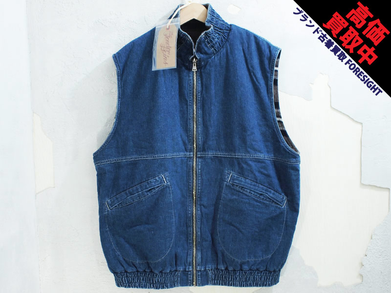 TENDERLOIN 'DENIM BLANKET REVERSIBLE VEST'デニム ブランケット