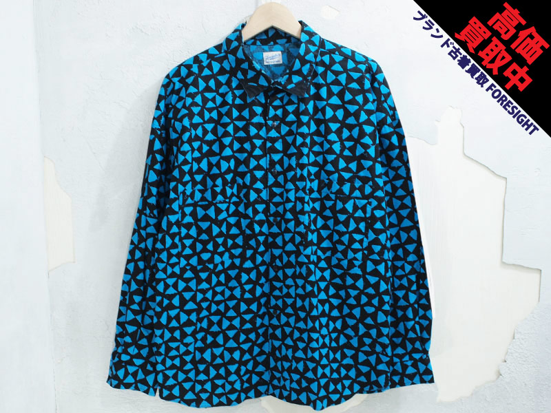 TENDERLOIN 'COTTON SHT T'トライアングル 柄 シャツ M テンダーロイン