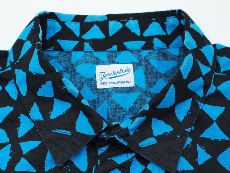 TENDERLOIN 'COTTON SHT T'トライアングル 柄 シャツ M テンダーロイン