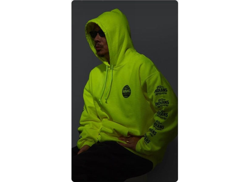 Timc Inc. 東京インディアンズ モーターサイクル パーカー レッド サイズ:L | 東京インディアンズ ロゴ スウェットパーカー | トップス フーディー【メンズ】【中古】【K4662】 東京インディアンズ / Timc Inc HCS 2025 限定 'HOODIE'パーカー